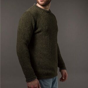 Irish Wool Cashmere Crew Neck Sweater Mens